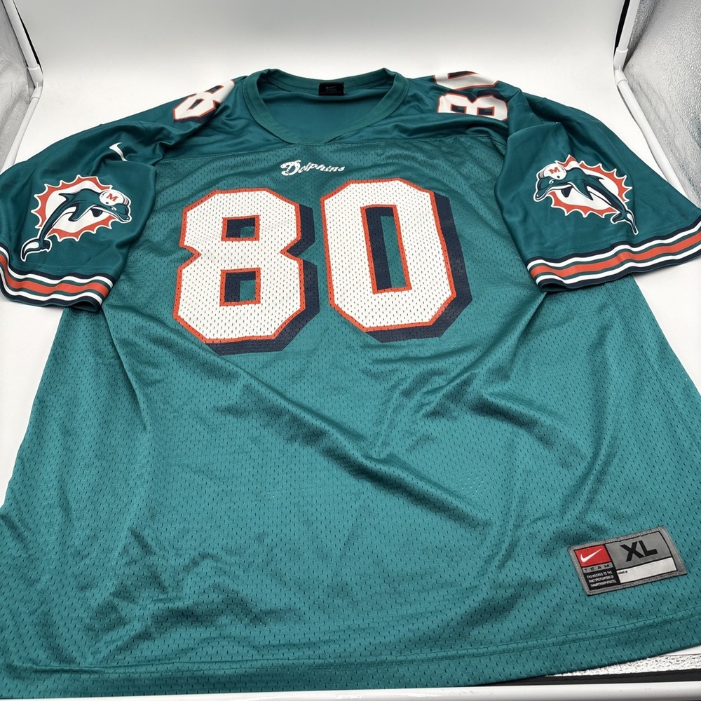 Miami Dolphin Jersey Tony Martin Size XL Nike 1999 2000 Preowned Teal Number 80